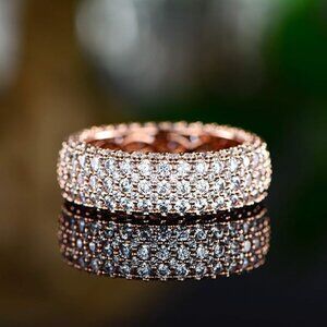 Neiman Marcus Rose Gold Plated  Eternity Ring Wedding Band